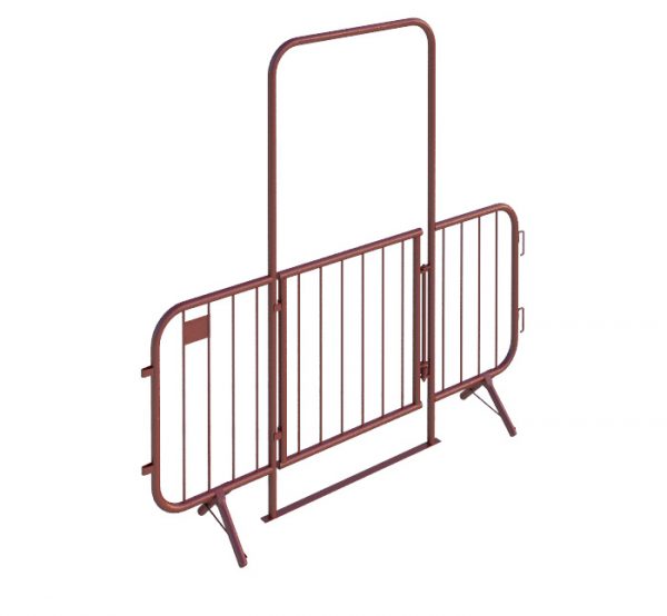 2.5Mtr wide Walkthrough Barrier with Spring-loaded Gate -0