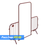 Red Walk through barrier without a gate