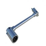 A double-ended anti-tamper coupler spanner designed for securing fencing systems. One end features a security prong socket for anti-tamper couplers, while the other end has a 7/16” socket for traditional fencing couplers. Made from durable steel with a chrome finish, it is robust and hardwearing, ensuring long-term use in construction and security applications.
