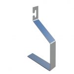 The image shows an anti-lift device, designed to prevent unauthorized lifting or tampering. It consists of a metal bracket with a locking mechanism that secures the device in place. The bracket is attached to a surface, and the locking mechanism engages with another component to prevent movement. The device is typically used in security applications to enhance the stability and safety of structures or equipment.