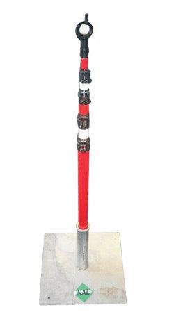 Telescopic Posts With Bunting RED AND WHITE (Steel Feet)-215