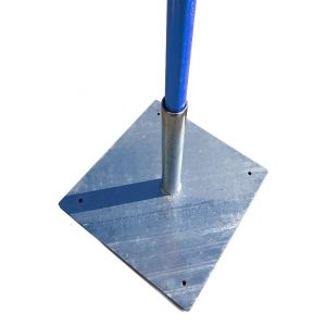 RAIL WORKS Telescopic Posts With Bunting BLUE AND WHITE (Steel Feet)-0