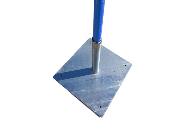 RAIL WORKS Telescopic Posts With Bunting BLUE AND WHITE (Steel Feet)-0