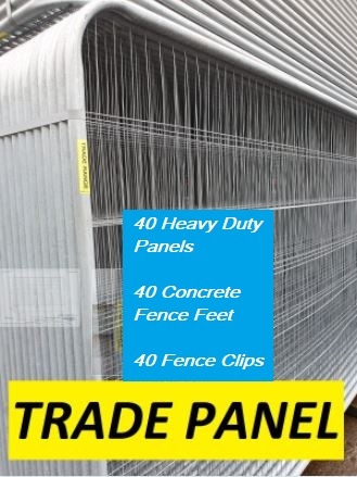 40 Heavy Duty Round Top Trade Panels 40 Heavy Concrete feet & 40 Couplers Bundle (Special Offer - limited number)-480